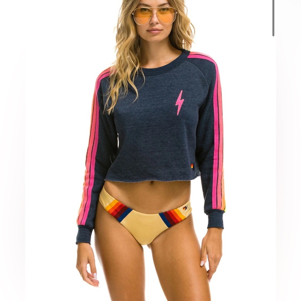 AVIATOR NATION cropped crewneck sweatshirt!!